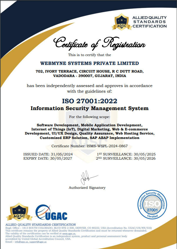 iso 27001:2013 certified company